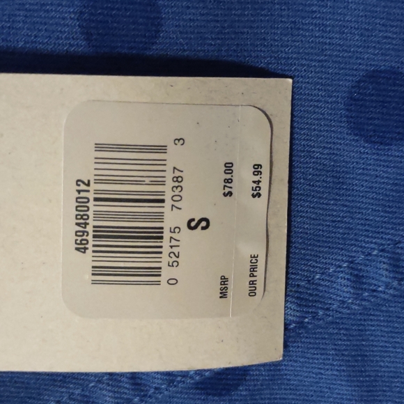 Levis Women's vest blue with dark blue polka dots, size small. - Picture 8 of 9